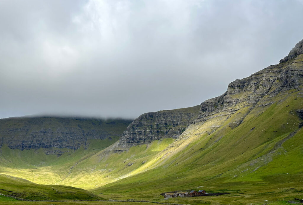 Dramatic shot of a sunlit valley at Gleniffe